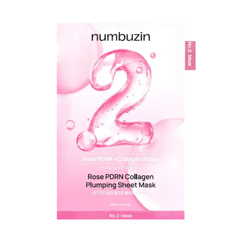 Numbuzin No.2 Rose PDRN Collagen Plumping Sheet Mask, 33ml