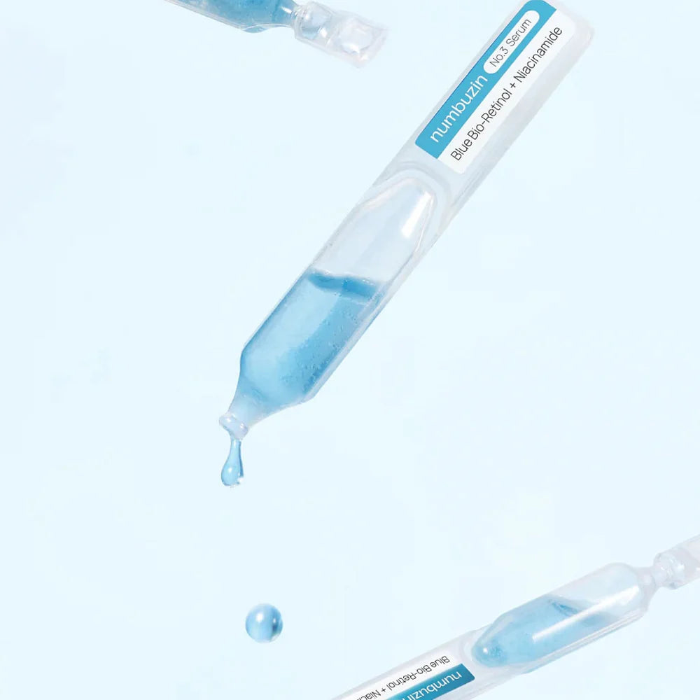 Numbuzin No.3 Blue Bio-Retinol Pore Refining Serum Mini Kit, 1.3ml x 10