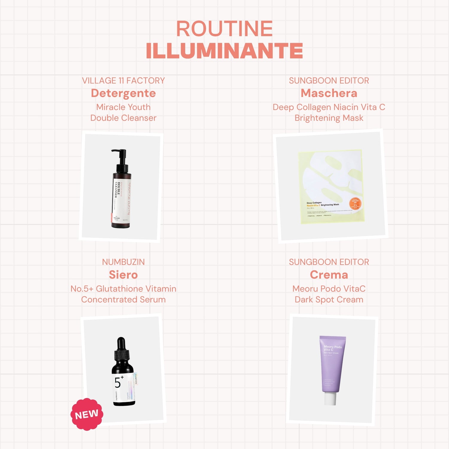 Routine Illuminante Back to School, 4 pezzi