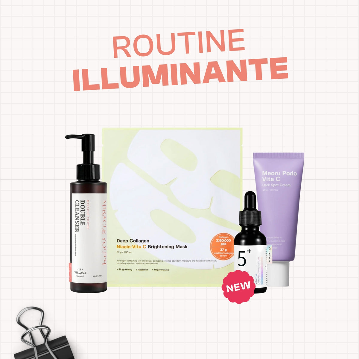 Routine Illuminante Back to School, 4 pezzi