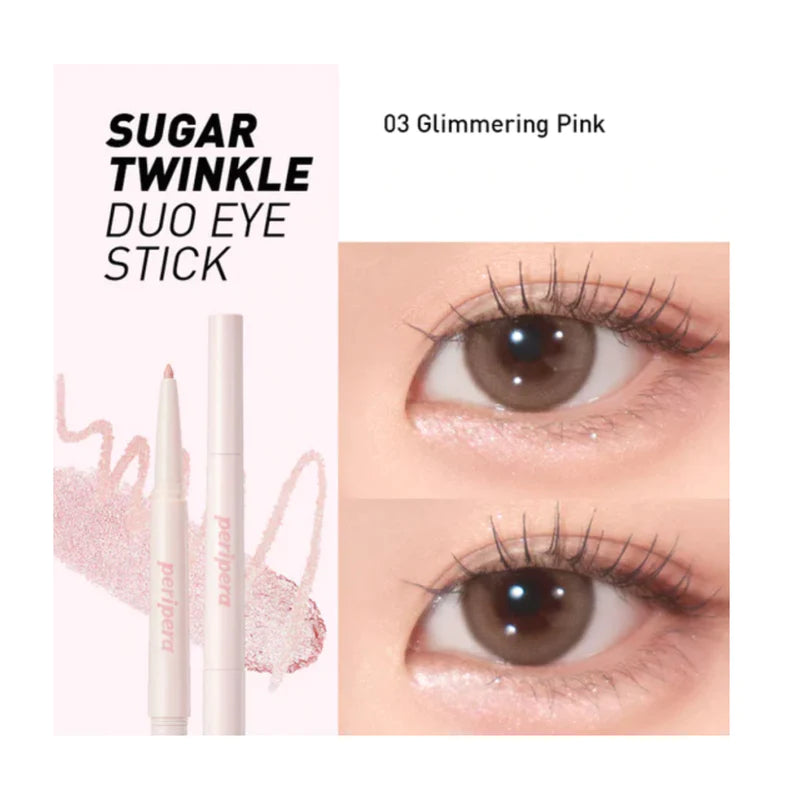 PERIPERA Sugar Twinkle Duo Eye Stick, 03 Glimmering Pink