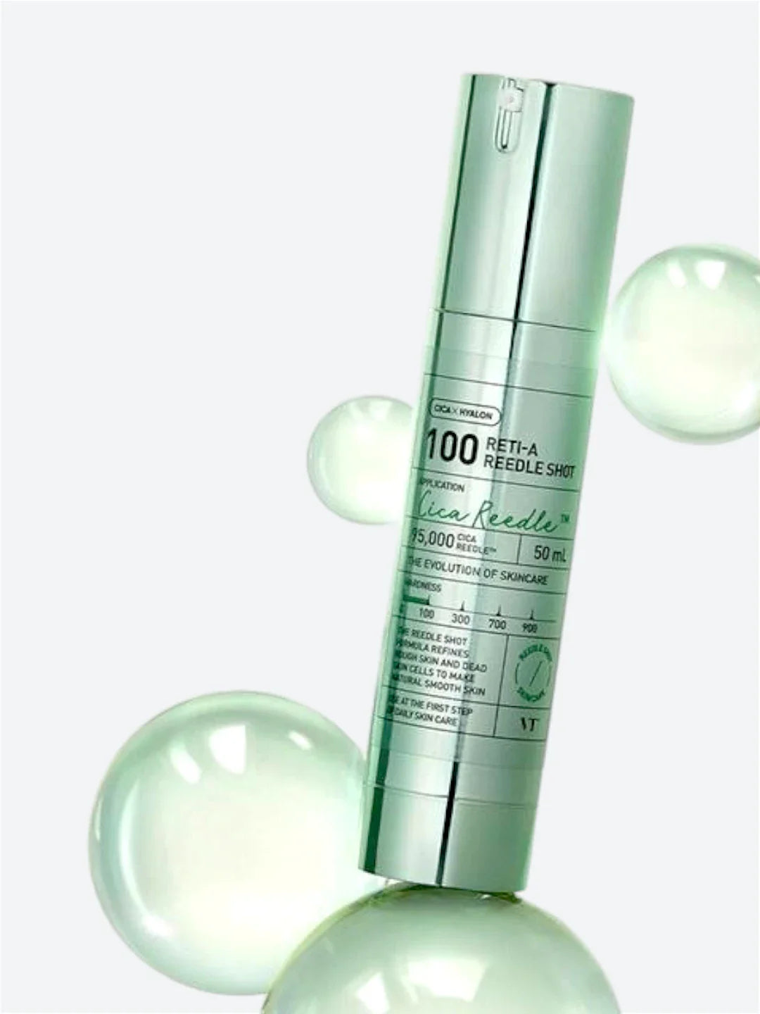 Yellow Vt Reedle Rice VT COSMETICS Reti-A Reedle Shot 100 | Siero con micro-aghi – K-ippun Haru