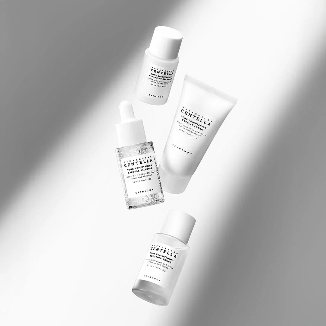 SKIN1004 Madagascar Centella Tone Brightening Travel Kit, 4 pezzi