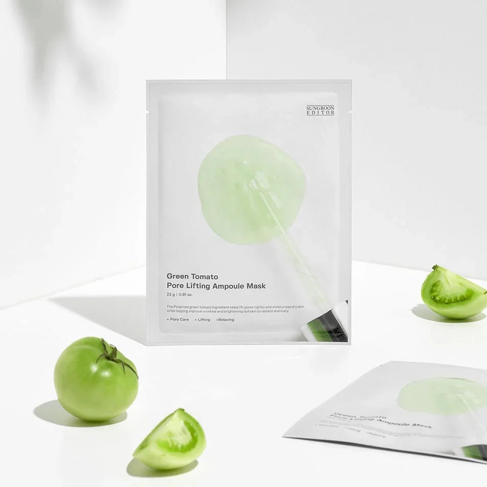 Sungboon Editor Green Tomato Pore Lifting Ampoule Mask, 23 g