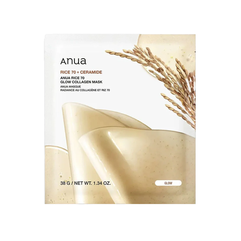 Anua Rice 70 Glow Collagen Mask, 38g