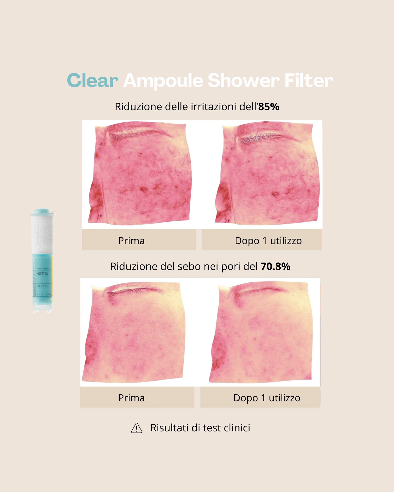 NOT4U Clear Ampoule Shower Filter