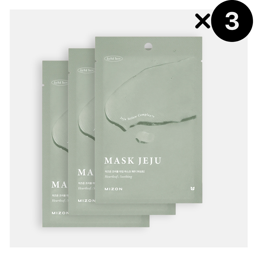 MIZON Joyful Time Mask Jeju Heartleaf, 3 pezzi