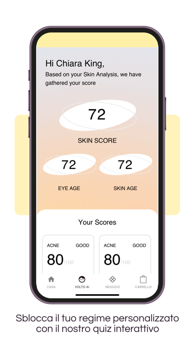 Analisi Skin AI nell'app K-ippun Haru