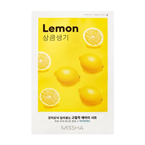 Missha Airy Fit Sheet Mask, Limone, 5 pezzi - persiincorea