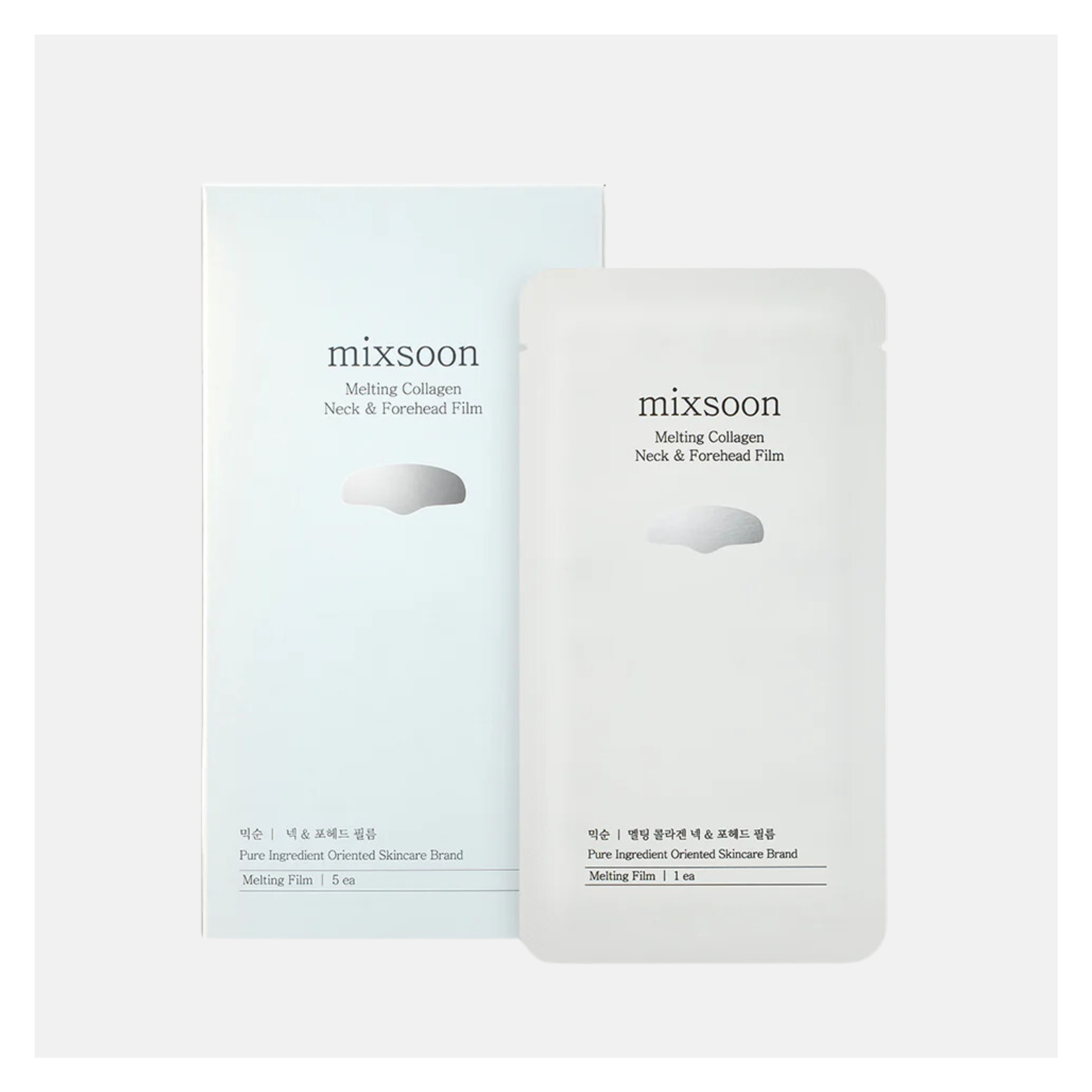 MIXSOON Melting Collagen Neck &amp; Forehead Film, 5 pezzi