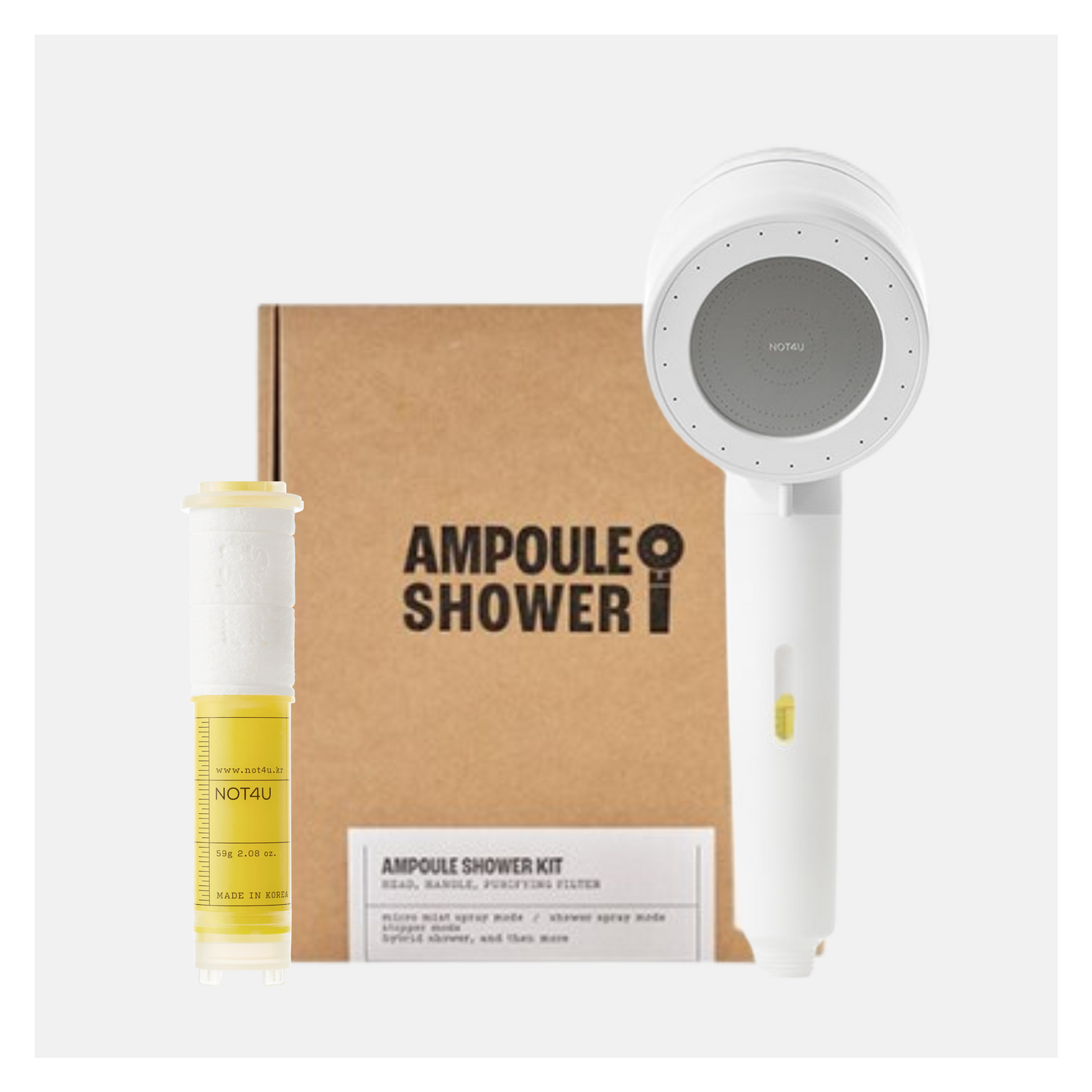 NOT4U Ampoule Shower Kit, Soffione + Vitamin Ampoule Shower Filter