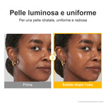 Risultato sulla luminosità e uniformità della pelle con Numbuzin No.5+