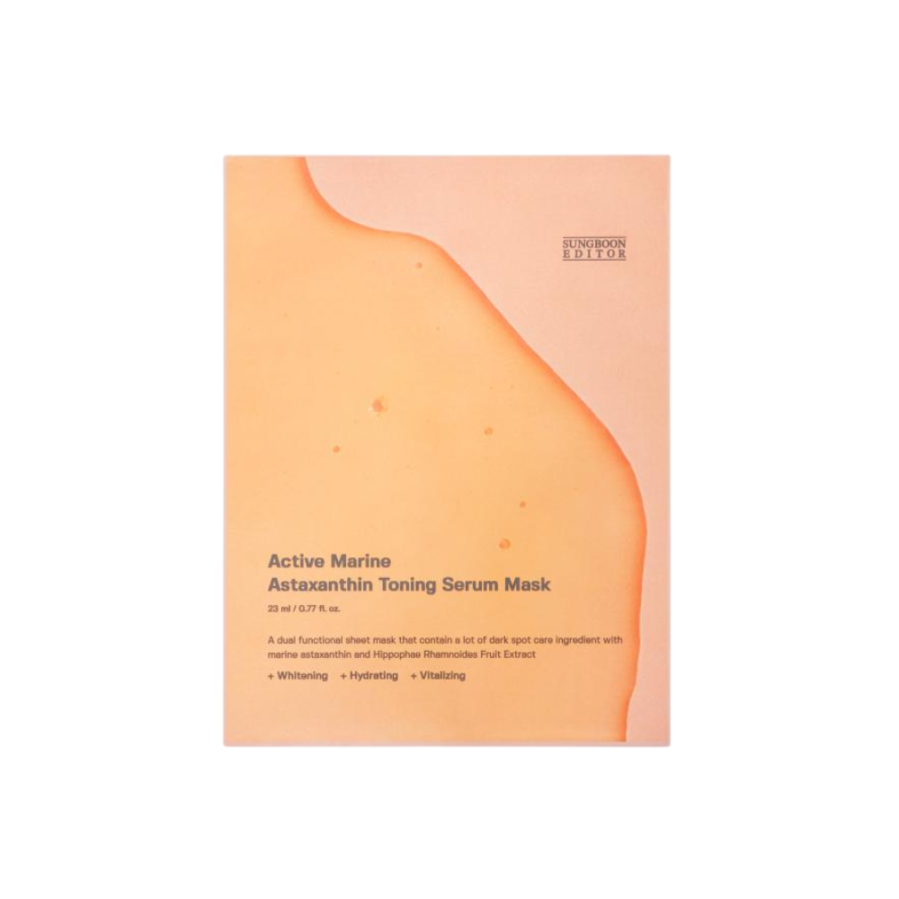 Sungboon Editor Active Marine Astaxanthin Toning Serum Mask, 23ml