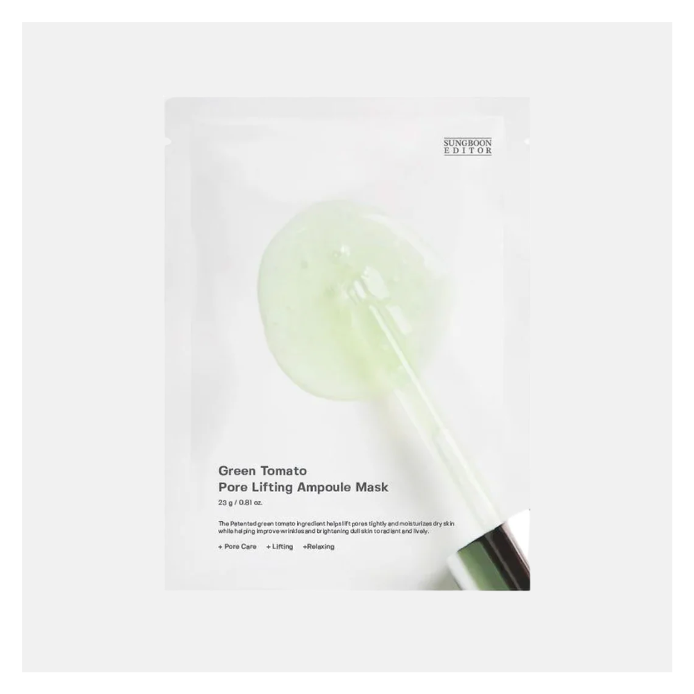 Sungboon Editor Green Tomato Pore Lifting Ampoule Mask, 23 g