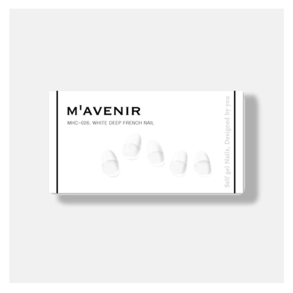 Adhesive Gel Nails - WHITE DEEP FRENCH