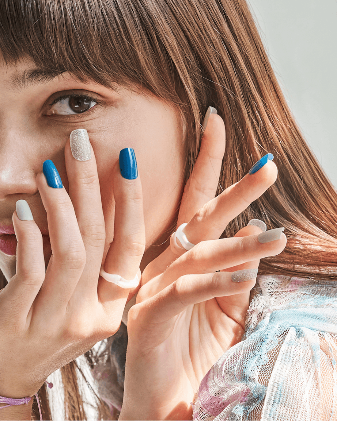 Adhesive Gel Nails - BRILLANTE BLUE