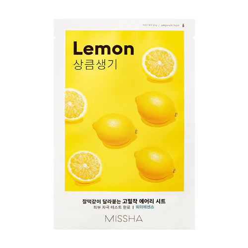 Missha Airy Fit Sheet Mask, Limone, 5 pezzi - persiincorea